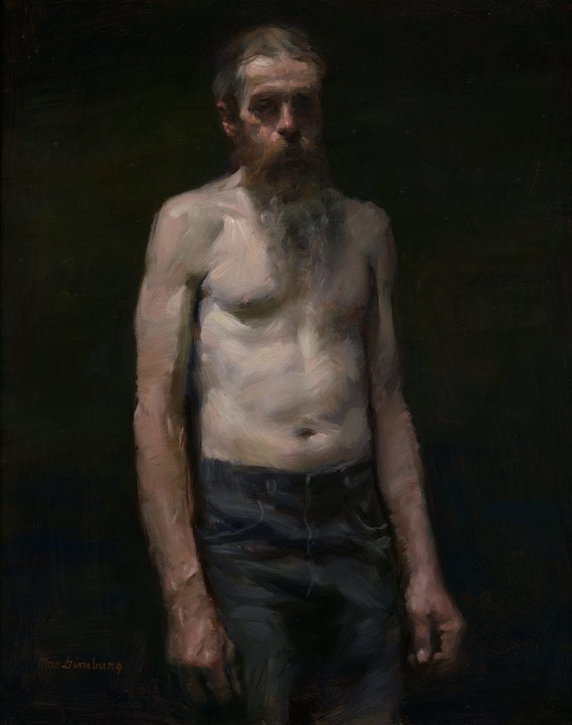 Pat bearded by Max Ginsburg. Max won the William Draper grand prize with this painting two years ago.